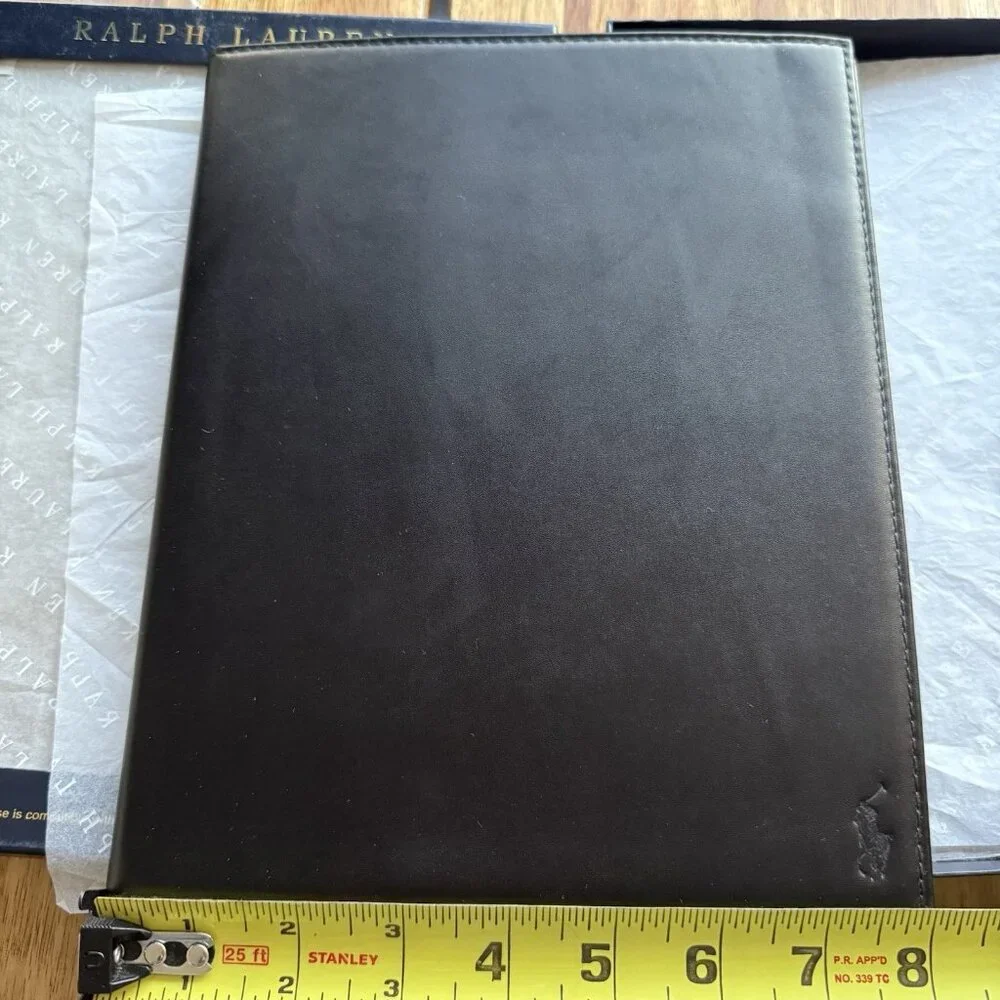 Polo‎ Ralph Lauren Leather Black Case For Ipad Or Tablet Media See Measurements